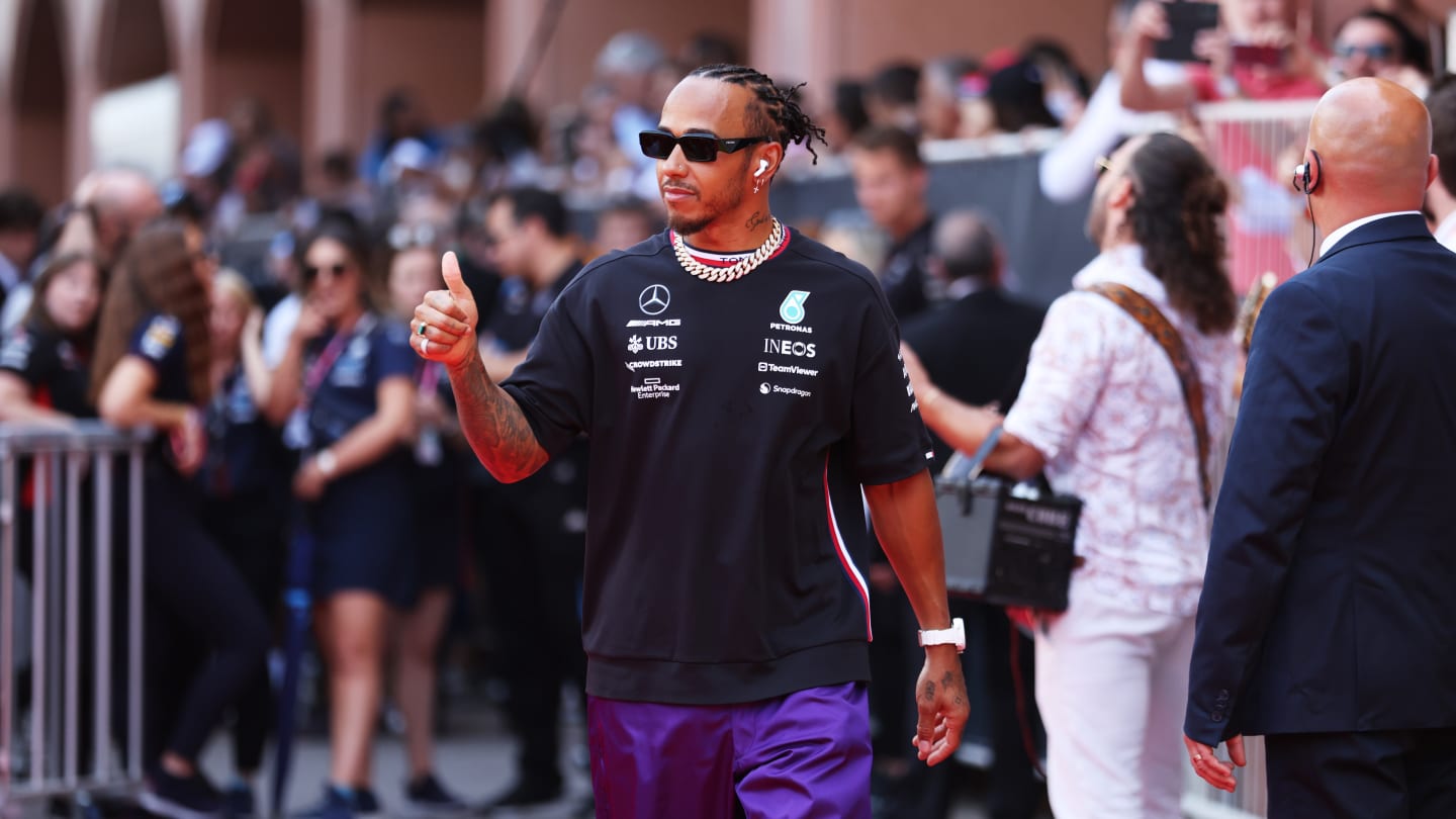 MONTE-CARLO, MONACO - MAY 28: Lewis Hamilton of Great Britain and Mercedes looks on from the