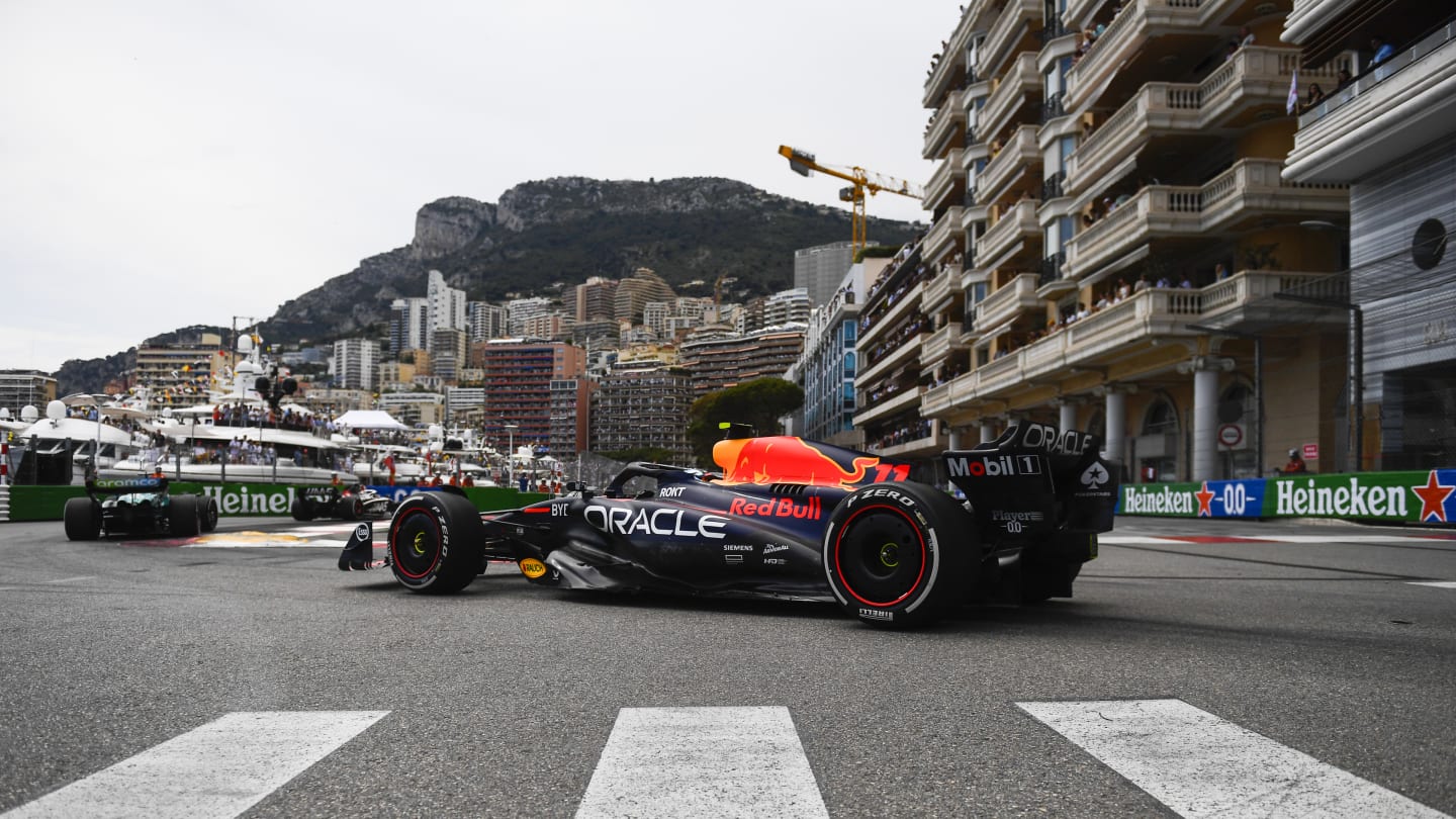 MONTE-CARLO, MONACO - MAY 28: Sergio Perez of Mexico driving the (11) Oracle Red Bull Racing RB19 on track during the F1 Grand Prix of Monaco at Circuit de Monaco on May 28, 2023 in Monte-Carlo, Monaco. (Photo by Rudy Carezzevoli - Formula 1/Formula 1 via Getty Images)