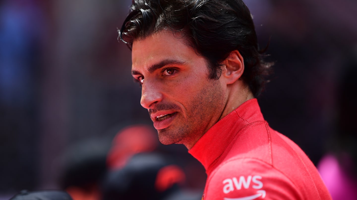 MONTE-CARLO, MONACO - MAY 28: Carlos Sainz of Spain and Ferrari looks on from the grid during the