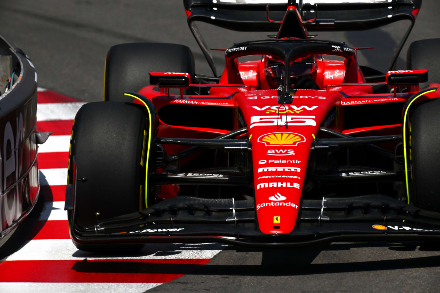 MONTE-CARLO, MONACO - MAY 26: Carlos Sainz of Spain driving (55) the Ferrari SF-23 on track during practice ahead of the F1 Grand Prix of Monaco at Circuit de Monaco on May 26, 2023 in Monte-Carlo, Monaco. (Photo by Dan Mullan/Getty Images)