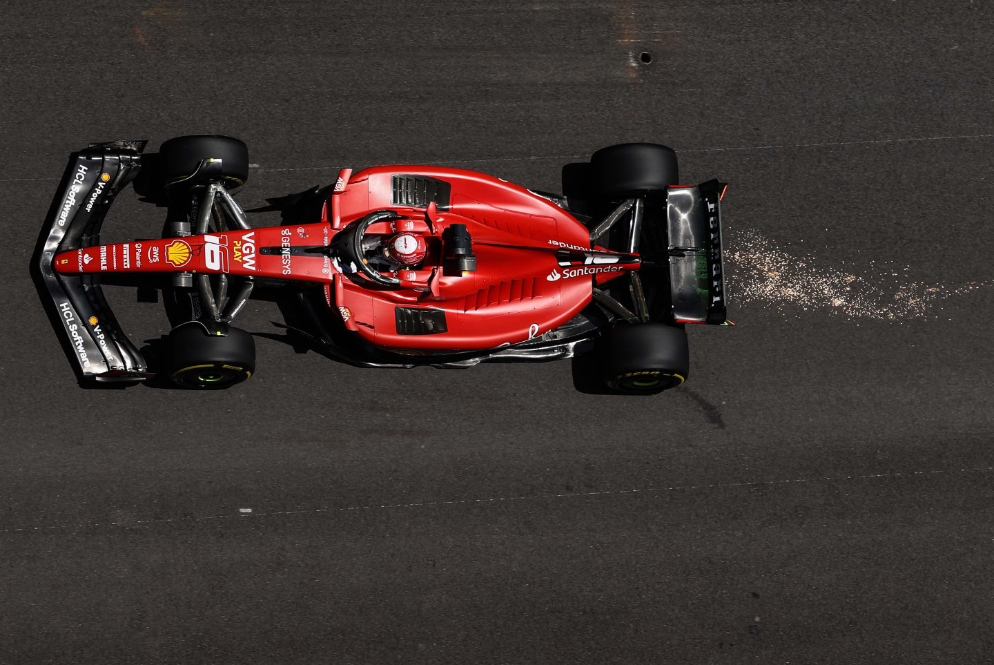 MONTE-CARLO, MONACO - MAY 26: Charles Leclerc of Monaco driving the (16) Ferrari SF-23 on track