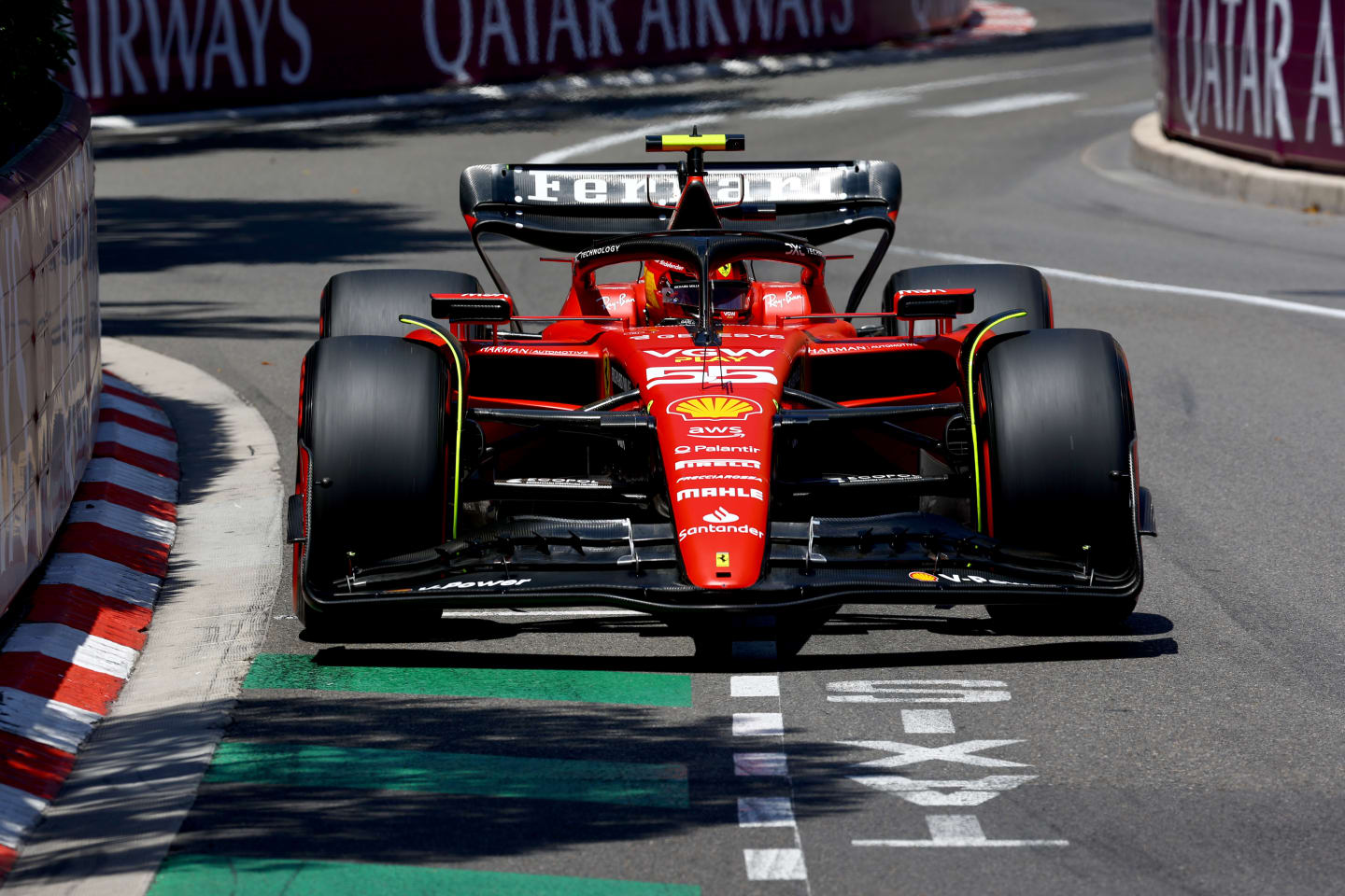 MONTE-CARLO, MONACO - MAY 27: Carlos Sainz of Spain driving (55) the Ferrari SF-23 on track during final practice ahead of the F1 Grand Prix of Monaco at Circuit de Monaco on May 27, 2023 in Monte-Carlo, Monaco. (Photo by Mark Thompson/Getty Images)