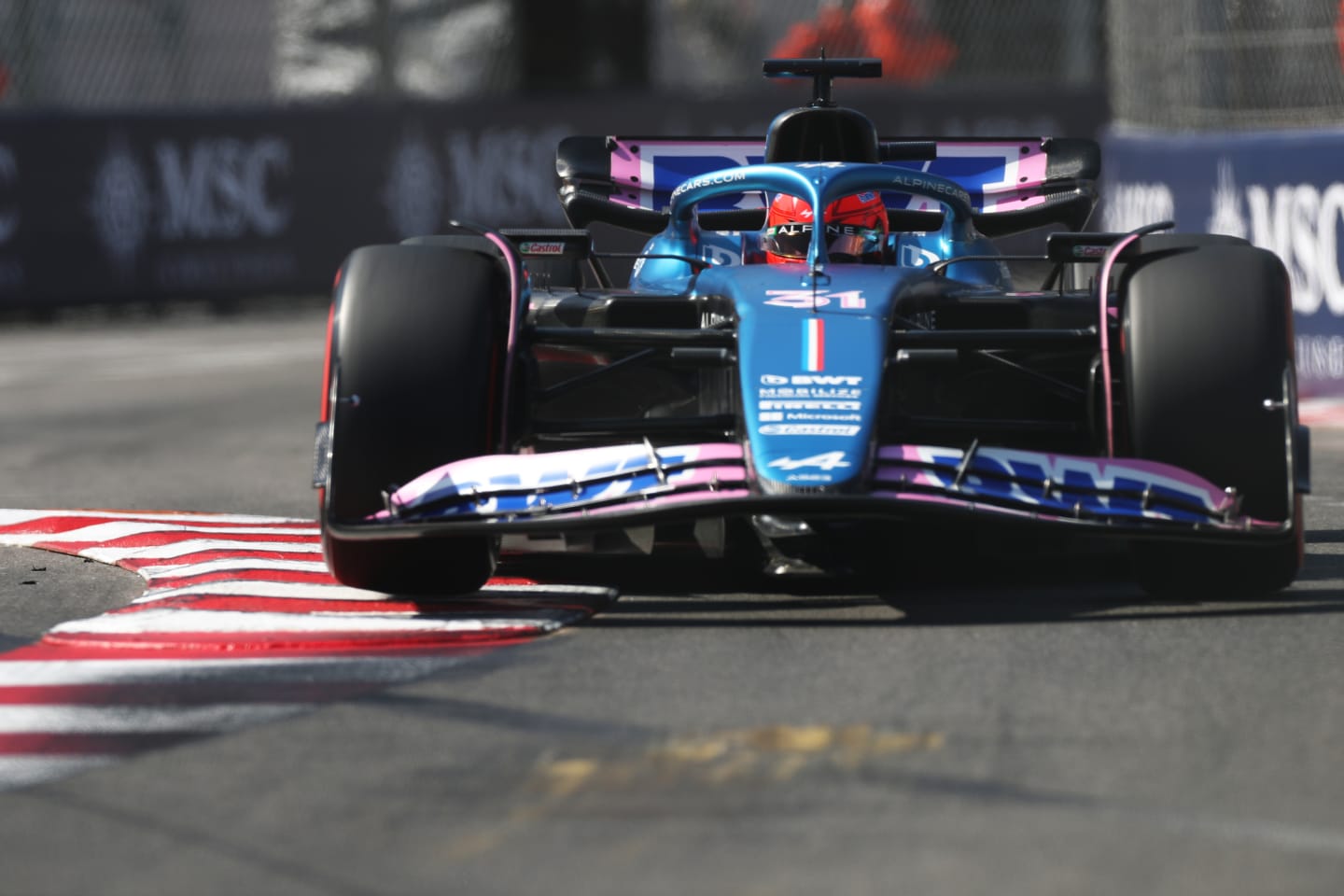 MONTE-CARLO, MONACO - MAY 27: Esteban Ocon of France driving the (31) Alpine F1 A523 Renault on track during qualifying ahead of the F1 Grand Prix of Monaco at Circuit de Monaco on May 27, 2023 in Monte-Carlo, Monaco. (Photo by Peter Fox/Getty Images)