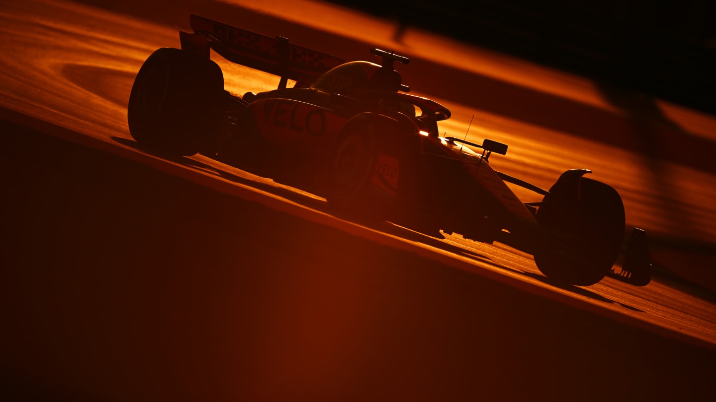 LUSAIL CITY, QATAR - OCTOBER 06: Lando Norris of Great Britain driving the (4) McLaren MCL60 Mercedes on track during practice ahead of the F1 Grand Prix of Qatar at Lusail International Circuit on October 06, 2023 in Lusail City, Qatar. (Photo by Clive Mason - Formula 1/Formula 1 via Getty Images)