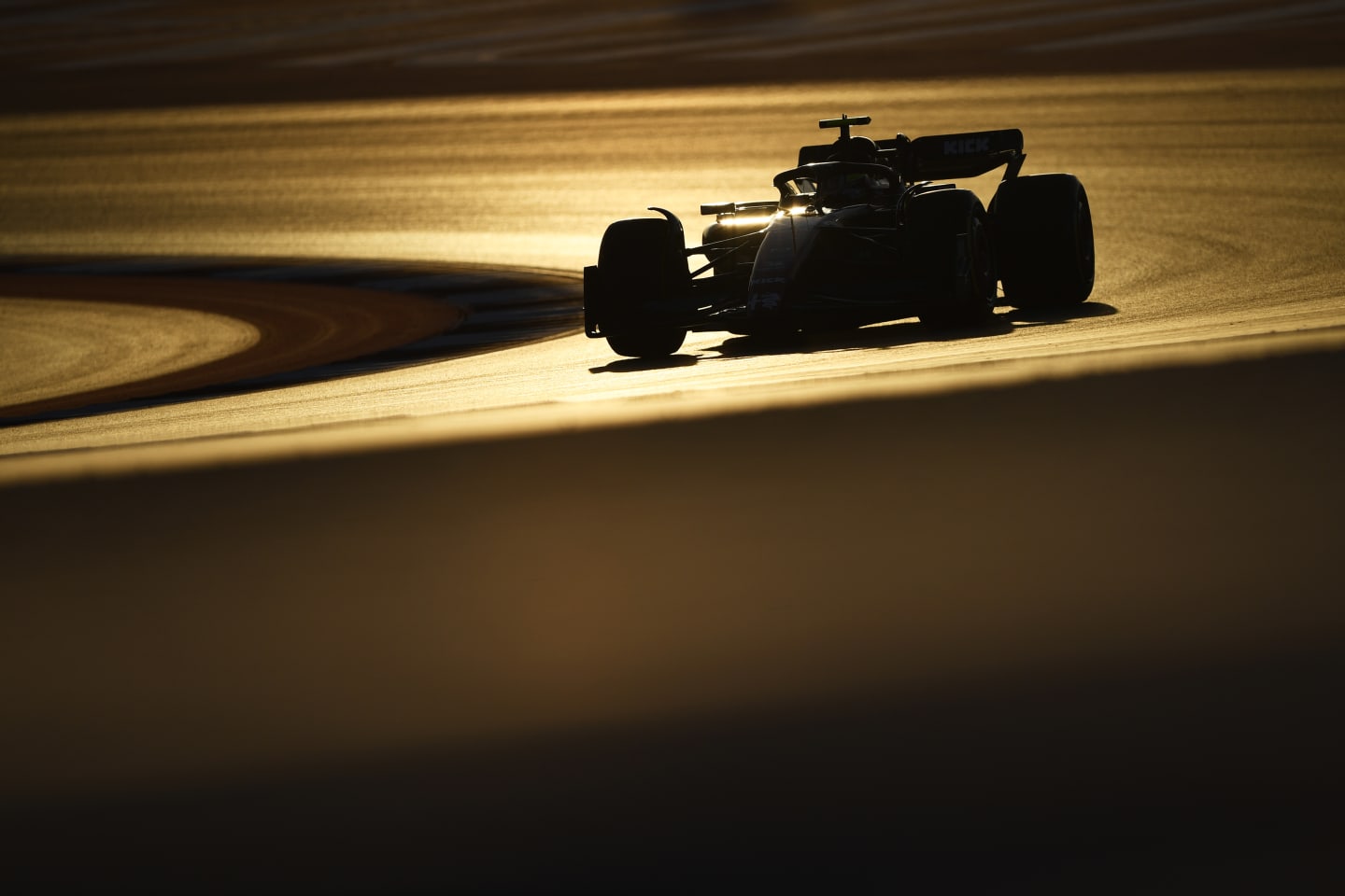LUSAIL CITY, QATAR - OCTOBER 07: Zhou Guanyu of China driving the (24) Alfa Romeo F1 C43 Ferrari on track during the Sprint Shootout ahead of the F1 Grand Prix of Qatar at Lusail International Circuit on October 07, 2023 in Lusail City, Qatar. (Photo by Rudy Carezzevoli/Getty Images)