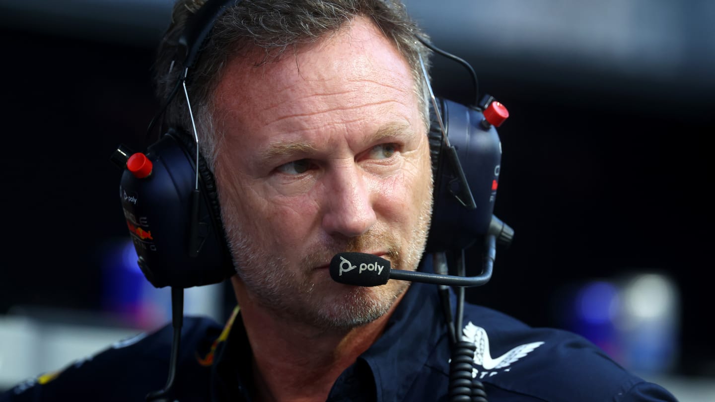 SINGAPORE, SINGAPORE - SEPTEMBER 16: Red Bull Racing Team Principal Christian Horner looks on from