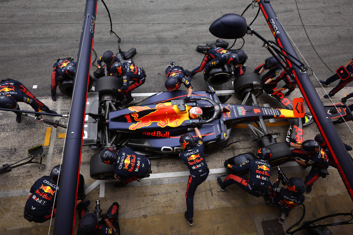 BARCELONA, SPAIN - JUNE 04: Max Verstappen of the Netherlands driving the (1) Oracle Red Bull