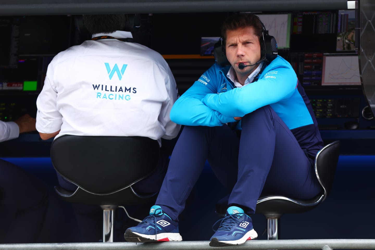 BARCELONA, SPAIN - JUNE 02: James Vowles, Team Principal of Williams looks on from the pitwall