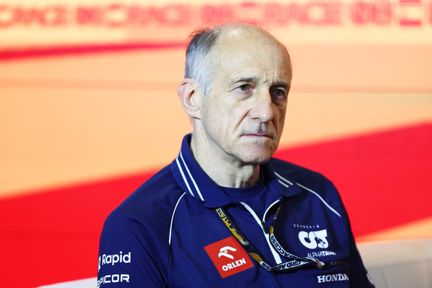 BARCELONA, SPAIN - JUNE 02: Scuderia AlphaTauri Team Principal Franz Tost attends the Team Principals Press Conference during practice ahead of the F1 Grand Prix of Spain at Circuit de Barcelona-Catalunya on June 02, 2023 in Barcelona, Spain. (Photo by Dan Istitene/Getty Images)