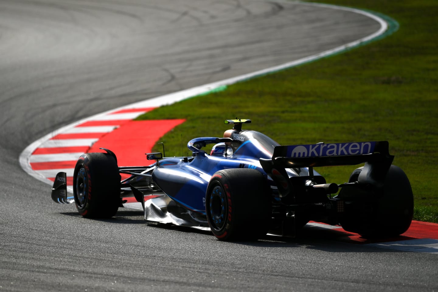 BARCELONA, SPAIN - JUNE 02: Logan Sargeant of United States driving the (2) Williams FW45 Mercedes on track during practice ahead of the F1 Grand Prix of Spain at Circuit de Barcelona-Catalunya on June 02, 2023 in Barcelona, Spain. (Photo by Dan Mullan - Formula 1/Formula 1 via Getty Images)