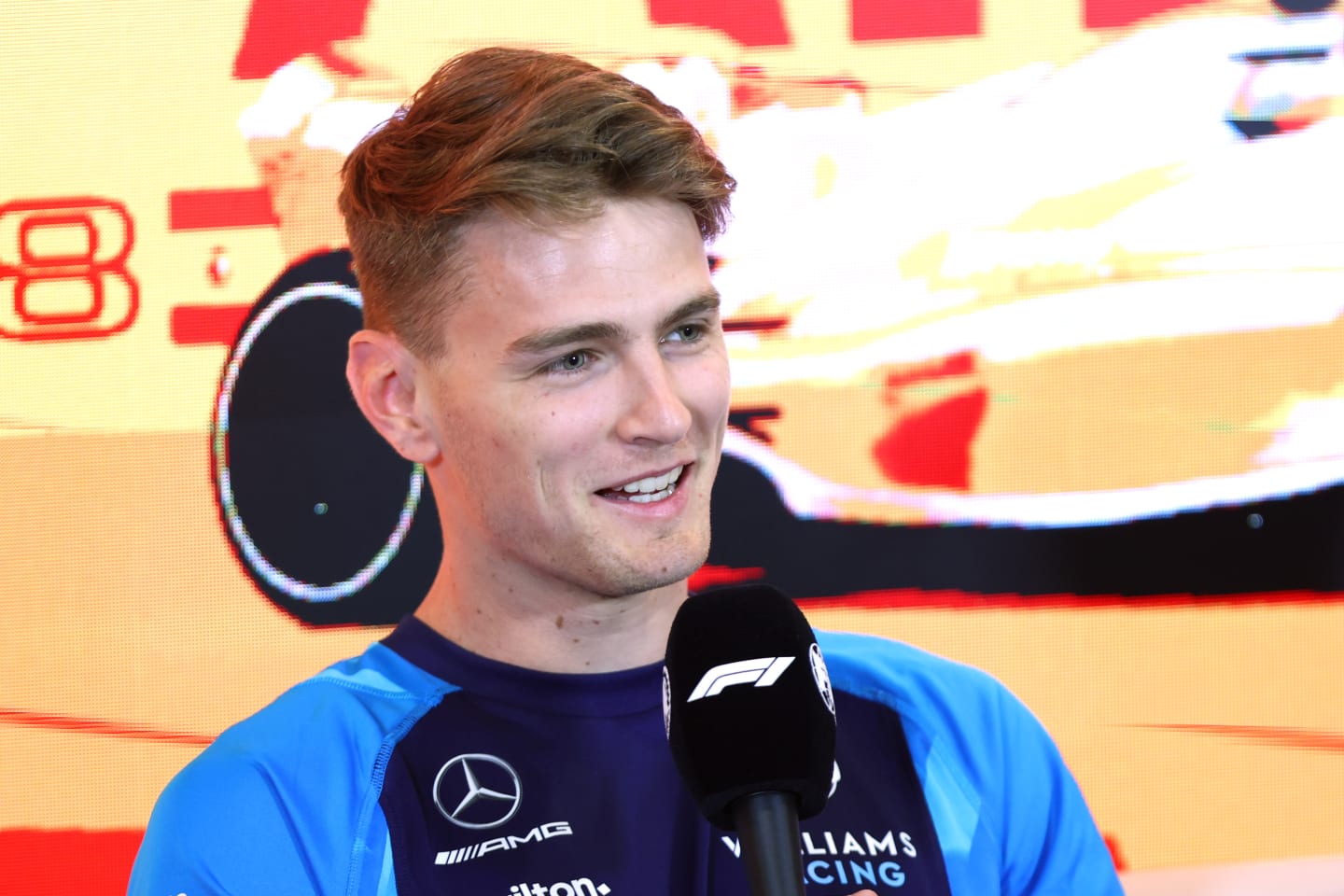 BARCELONA, SPAIN - JUNE 01: Logan Sargeant of United States and Williams attends the Drivers Press Conference during previews ahead of the F1 Grand Prix of Spain at Circuit de Barcelona-Catalunya on June 01, 2023 in Barcelona, Spain. (Photo by Dan Istitene/Getty Images)