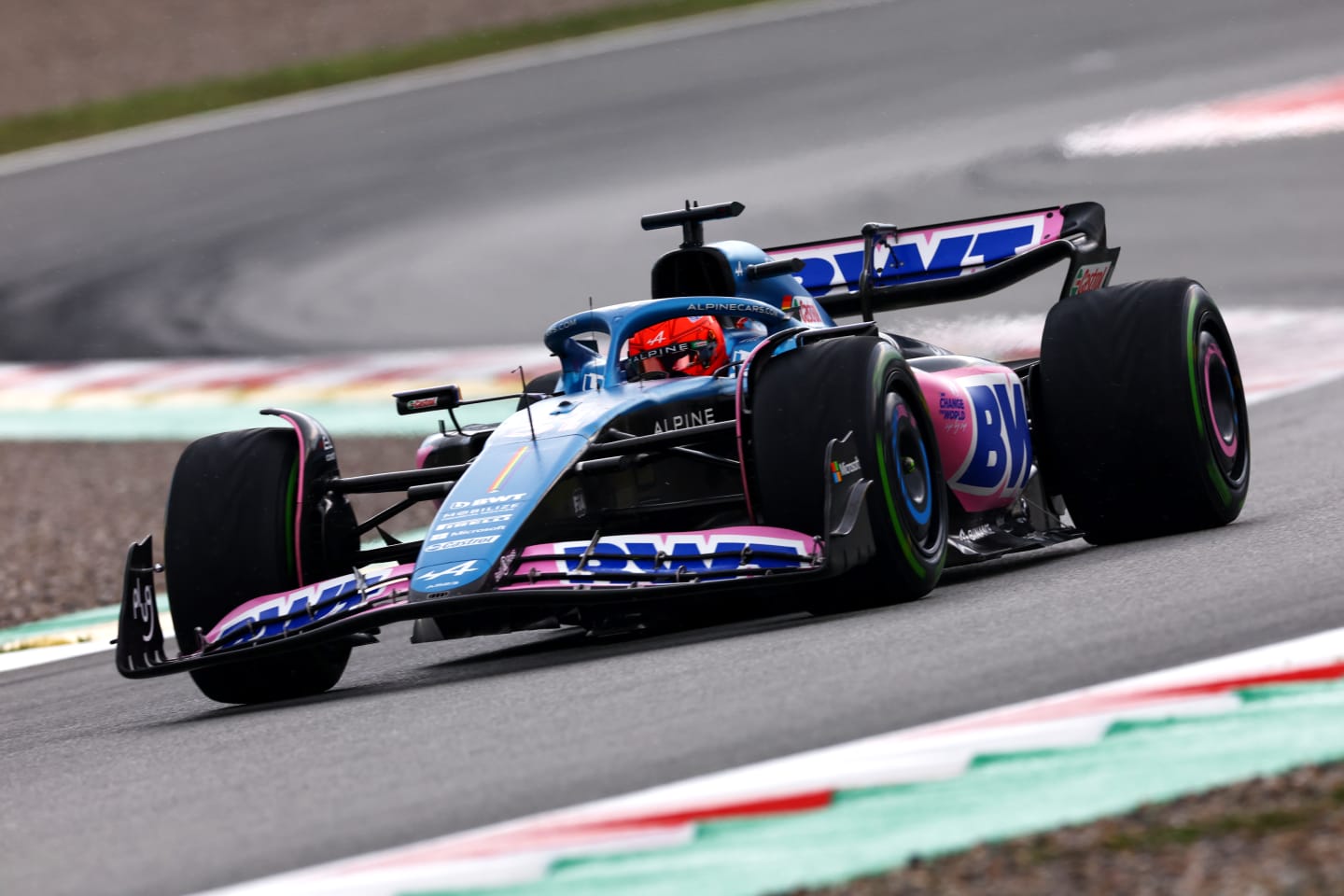 BARCELONA, SPAIN - JUNE 03: Esteban Ocon of France driving the (31) Alpine F1 A523 Renault on track during final practice ahead of the F1 Grand Prix of Spain at Circuit de Barcelona-Catalunya on June 03, 2023 in Barcelona, Spain. (Photo by Mark Thompson/Getty Images)