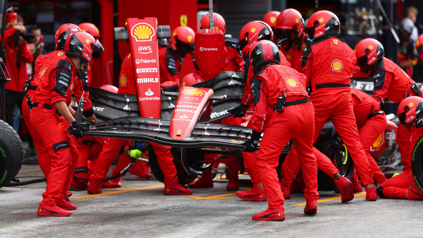 ZANDVOORT, NETHERLANDS - AUGUST 27: Charles Leclerc of Monaco driving the (16) Ferrari SF-23 makes