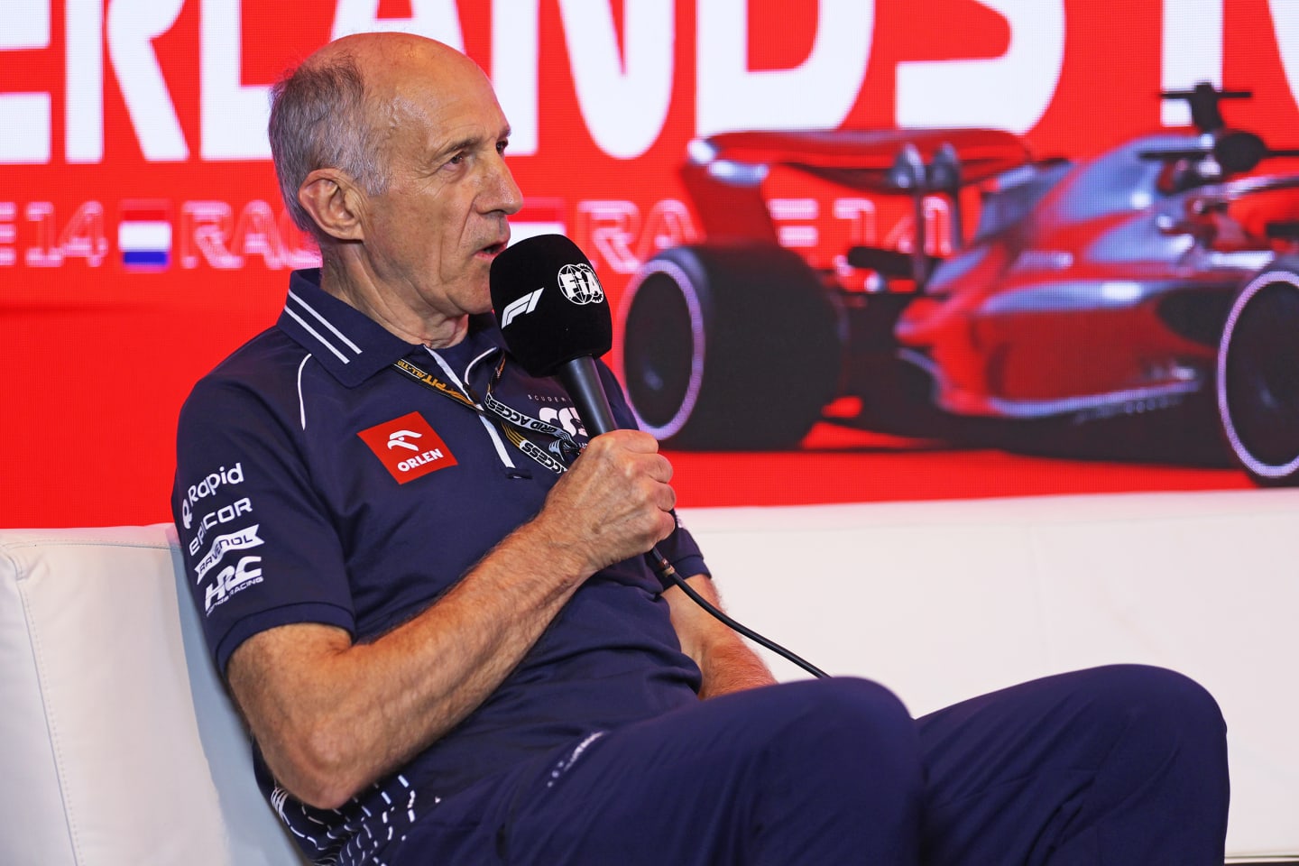 ZANDVOORT, NETHERLANDS - AUGUST 25: Scuderia AlphaTauri Team Principal Franz Tost attends the Team Principals Press Conference during practice ahead of the F1 Grand Prix of The Netherlands at Circuit Zandvoort on August 25, 2023 in Zandvoort, Netherlands. (Photo by Dean Mouhtaropoulos/Getty Images)