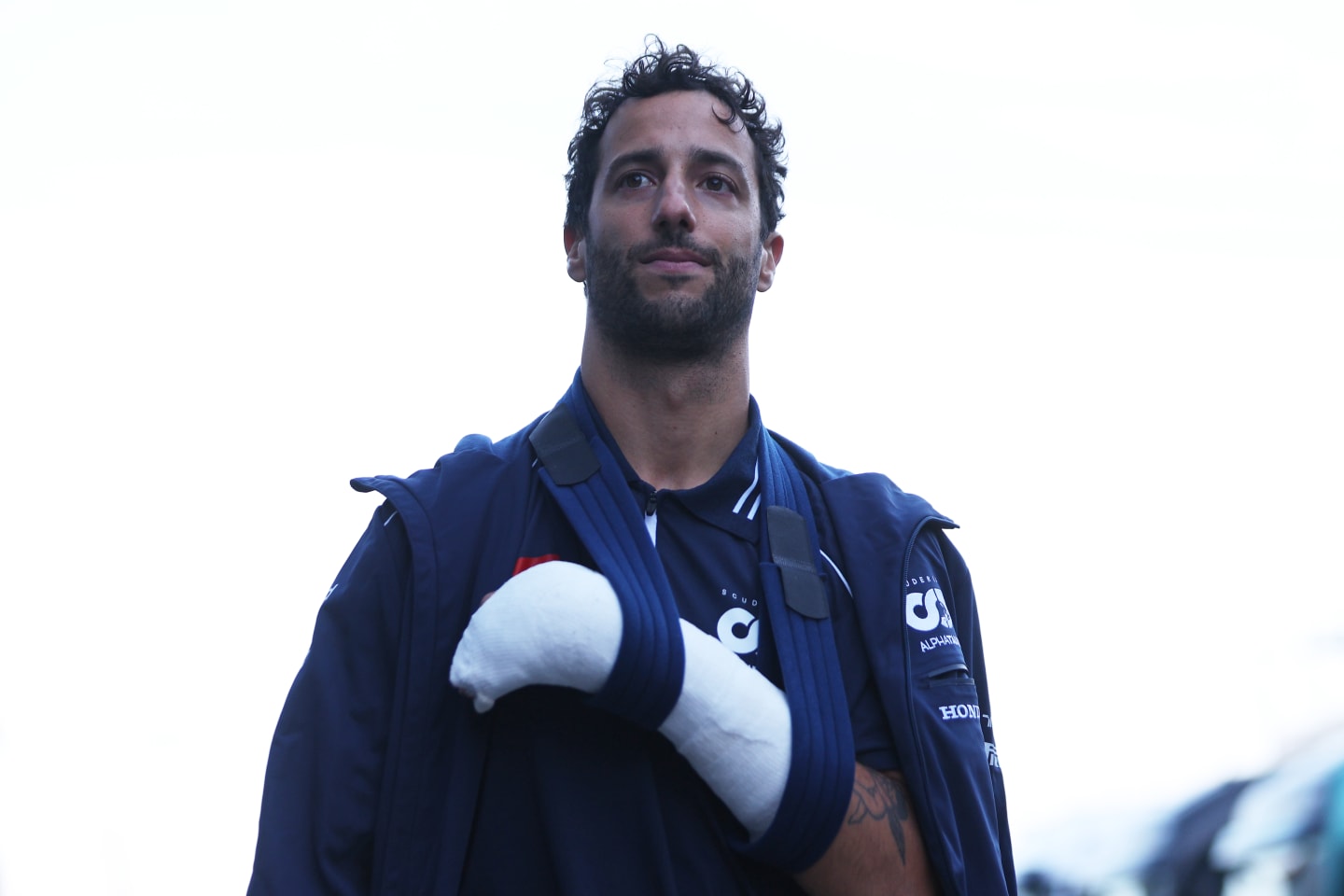 ZANDVOORT, NETHERLANDS - AUGUST 25: Daniel Ricciardo of Australia and Scuderia AlphaTauri wears a
