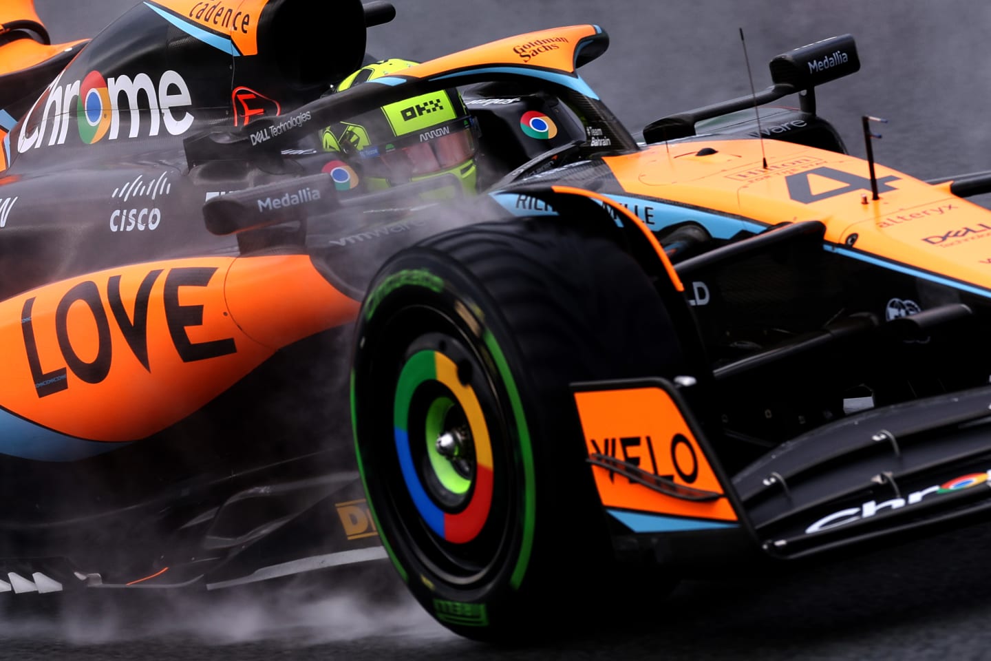 ZANDVOORT, NETHERLANDS - AUGUST 26: Lando Norris of Great Britain driving the (4) McLaren MCL60 Mercedes on track during final practice ahead of the F1 Grand Prix of The Netherlands at Circuit Zandvoort on August 26, 2023 in Zandvoort, Netherlands. (Photo by Dean Mouhtaropoulos/Getty Images)