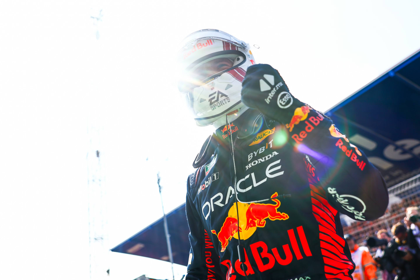 ZANDVOORT, NETHERLANDS - AUGUST 26: Pole position qualifier Max Verstappen of the Netherlands and