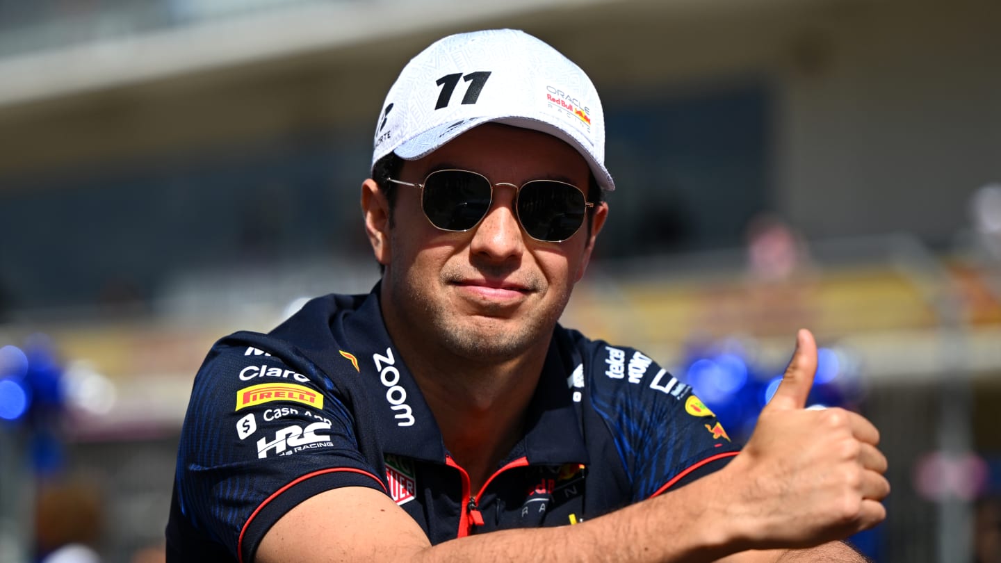 AUSTIN, TEXAS - OCTOBER 22: Sergio Perez of Mexico and Oracle Red Bull Racing looks on in the