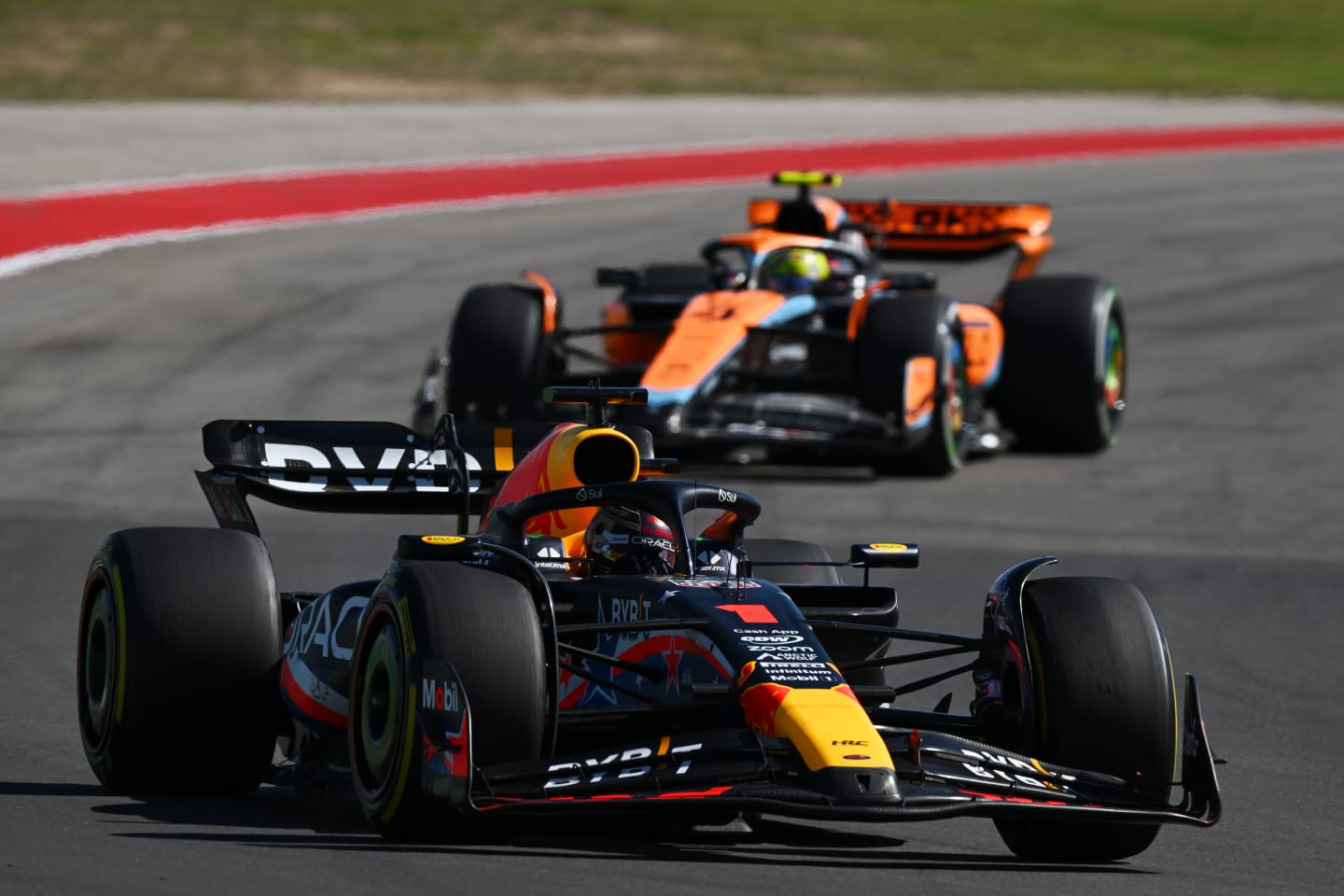 AUSTIN, TEXAS - OCTOBER 22: Max Verstappen of the Netherlands driving the (1) Oracle Red Bull
