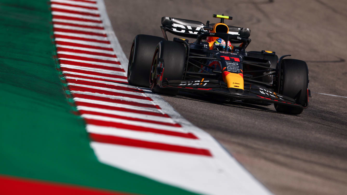 AUSTIN, TEXAS - OCTOBER 22: Sergio Perez of Mexico driving the (11) Oracle Red Bull Racing RB19 on