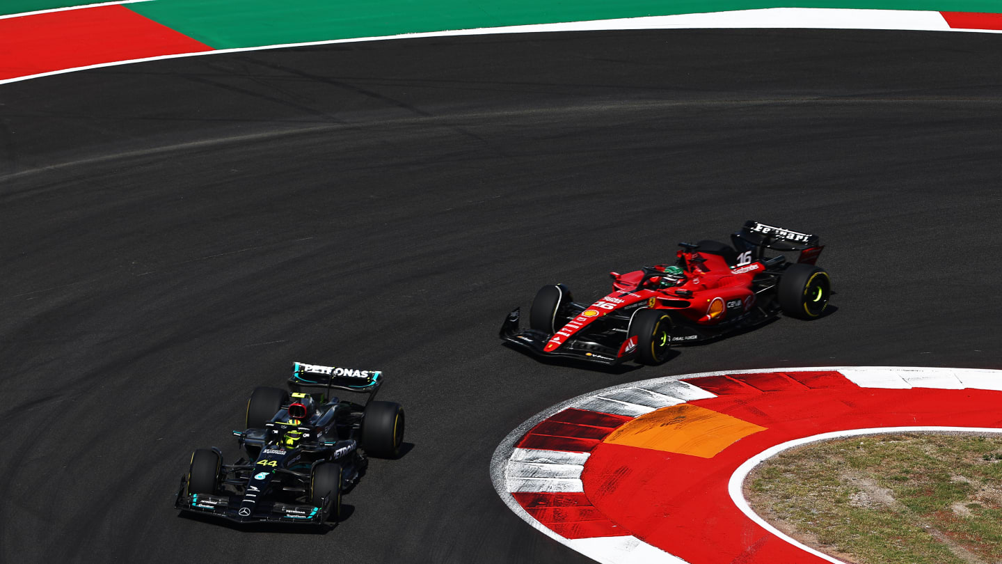 AUSTIN, TEXAS - OCTOBER 22: Lewis Hamilton of Great Britain driving the (44) Mercedes AMG Petronas