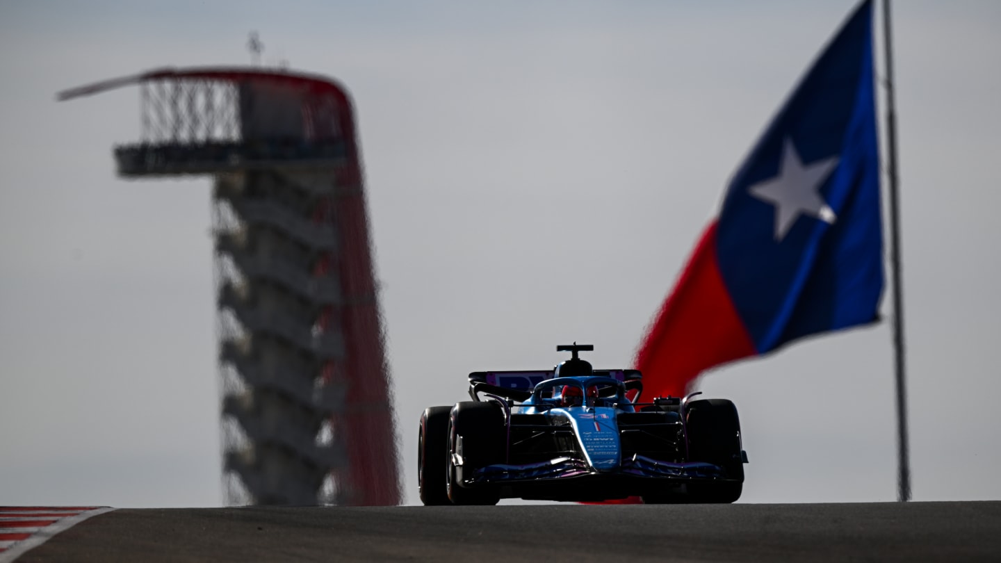 AUSTIN, TEXAS - OCTOBER 20: Esteban Ocon of France driving the (31) Alpine F1 A523 Renault on track during qualifying ahead of the F1 Grand Prix of United States at Circuit of The Americas on October 20, 2023 in Austin, Texas. (Photo by Clive Mason - Formula 1/Formula 1 via Getty Images)