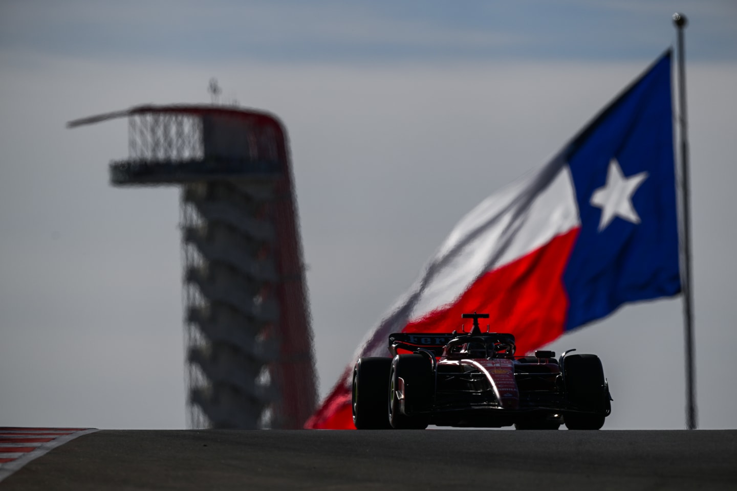 AUSTIN, TEXAS - OCTOBER 20: Charles Leclerc of Monaco driving the (16) Ferrari SF-23 on track