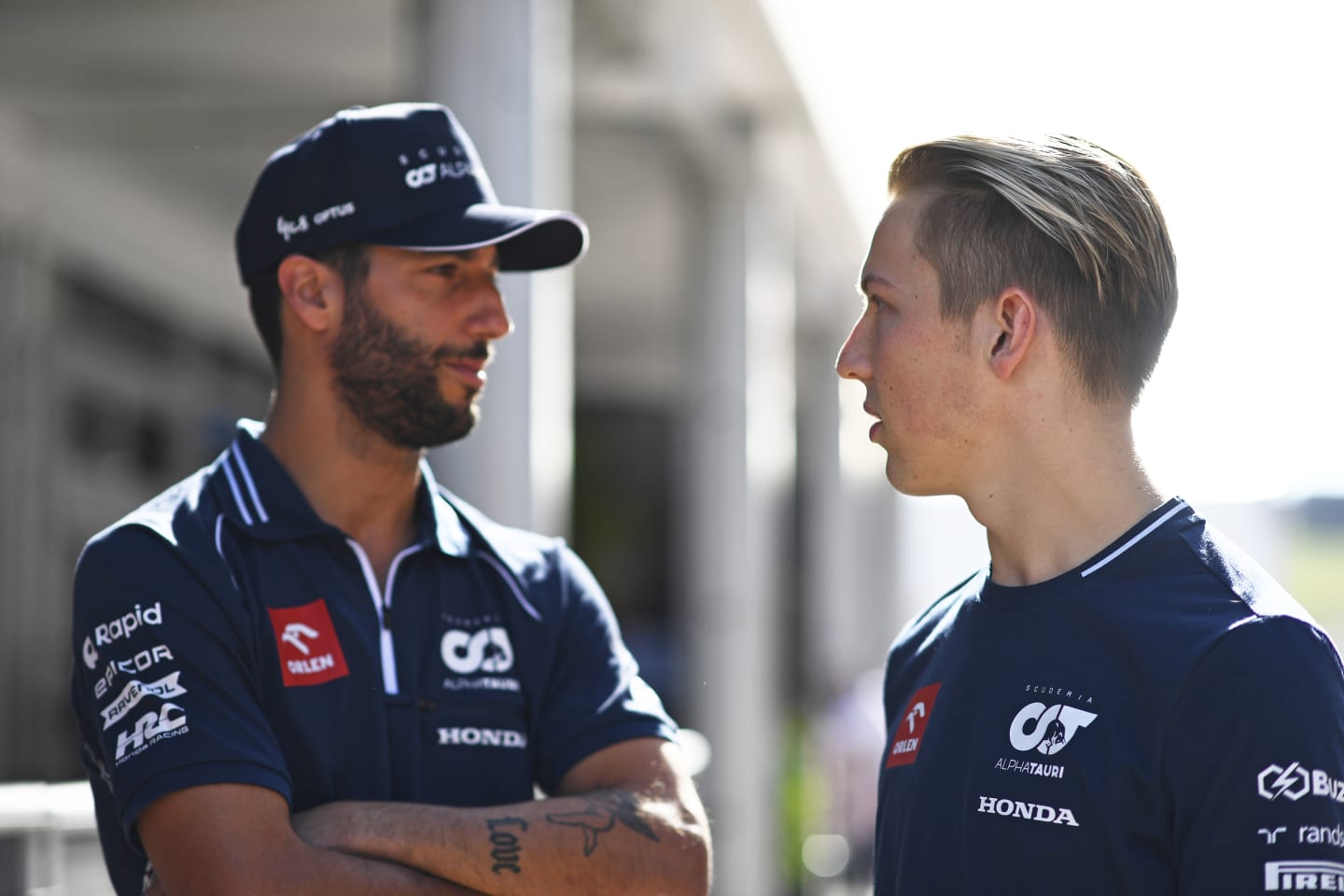 AUSTIN, TEXAS - OCTOBER 21: Daniel Ricciardo of Australia and Scuderia AlphaTauri looks on with