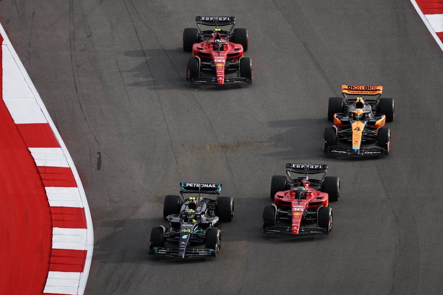 AUSTIN, TEXAS - OCTOBER 21: Lewis Hamilton of Great Britain driving the (44) Mercedes AMG Petronas