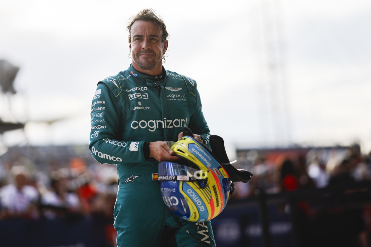 AUSTIN, TEXAS - OCTOBER 21: Thirteenth placed Fernando Alonso of Spain and Aston Martin F1 Team
