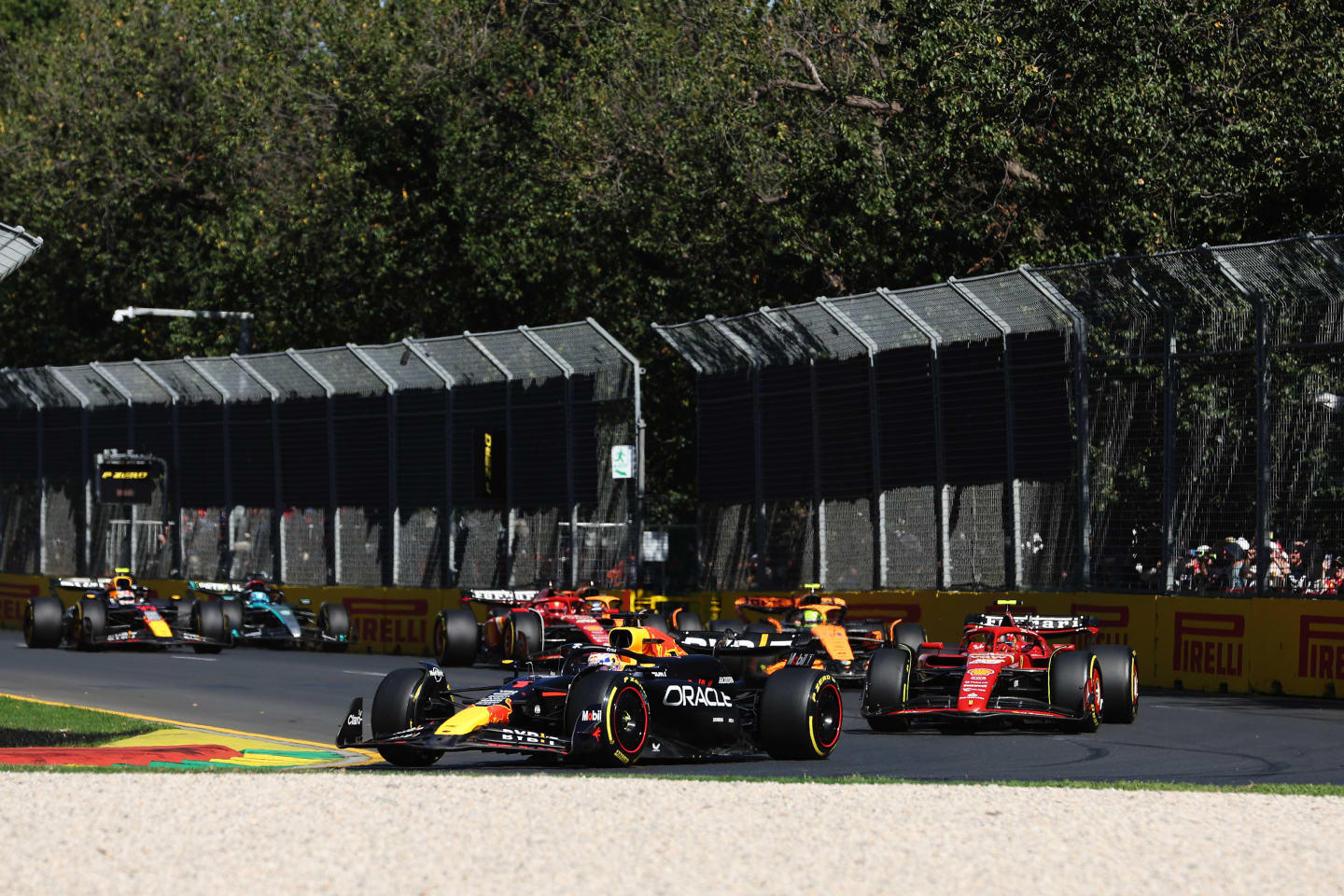 MELBOURNE, AUSTRALIA - MARCH 24: Max Verstappen of the Netherlands driving the (1) Oracle Red Bull