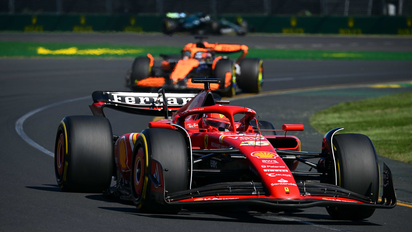 MELBOURNE, AUSTRALIA - MARCH 24: Charles Leclerc of Monaco driving the (16) Ferrari SF-24 on track