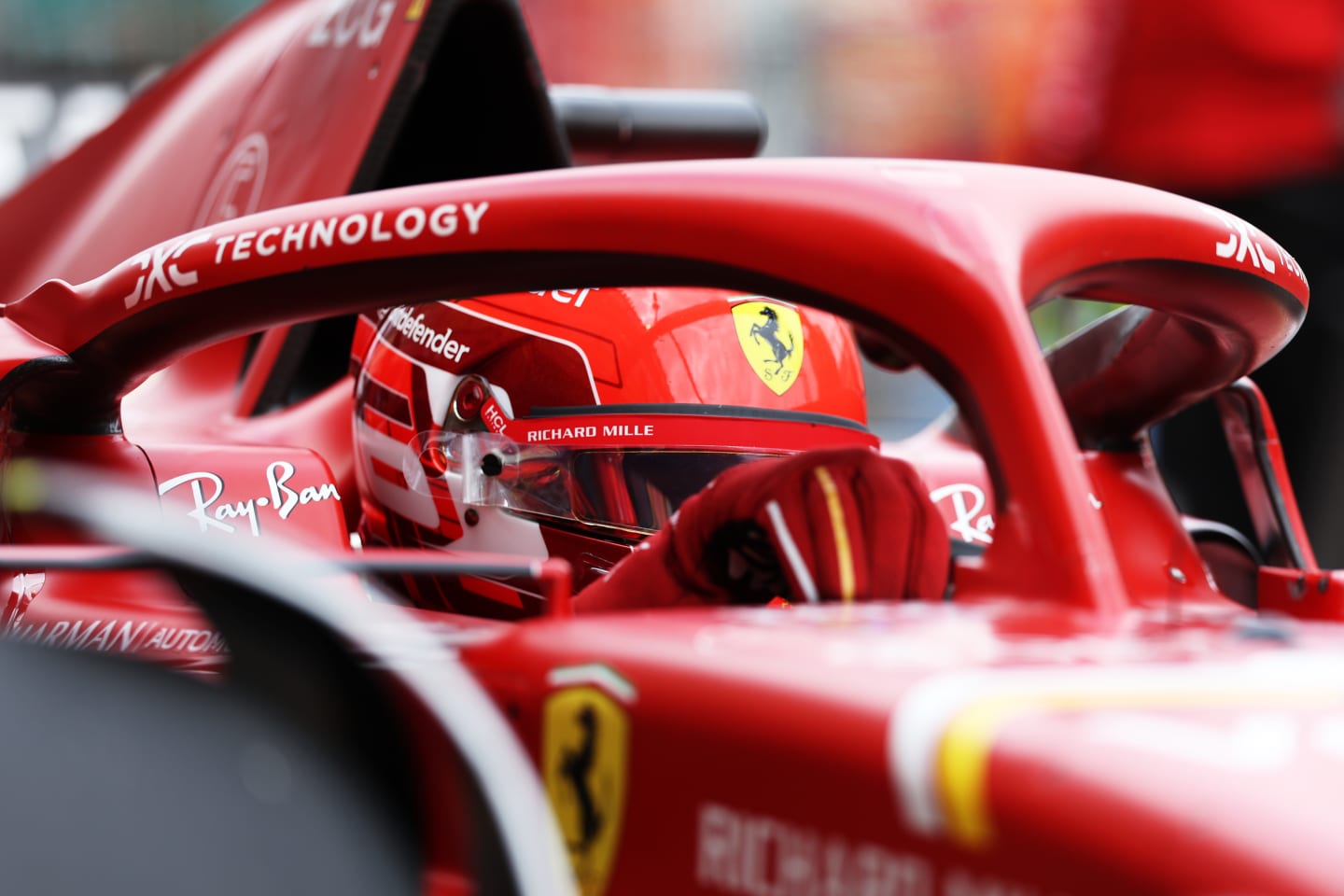 MELBOURNE, AUSTRALIA - MARCH 23: Charles Leclerc of Monaco and Ferrari prepares to drive in the Pitlane during final practice ahead of the F1 Grand Prix of Australia at Albert Park Circuit on March 23, 2024 in Melbourne, Australia. (Photo by Robert Cianflone/Getty Images)