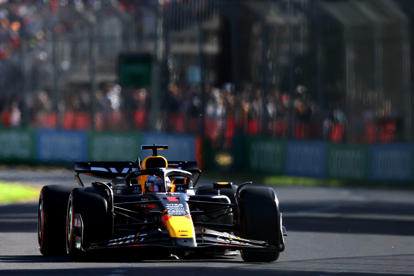 MELBOURNE, AUSTRALIA - MARCH 23: Max Verstappen of the Netherlands driving the (1) Oracle Red Bull