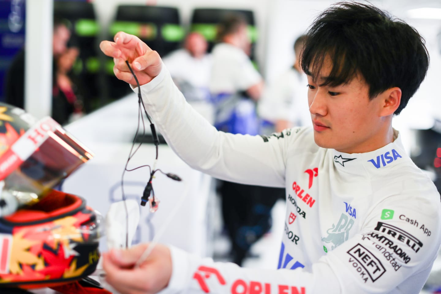 MELBOURNE, AUSTRALIA - MARCH 23: Yuki Tsunoda of Scuderia Visa Cash App RB during qualifying ahead