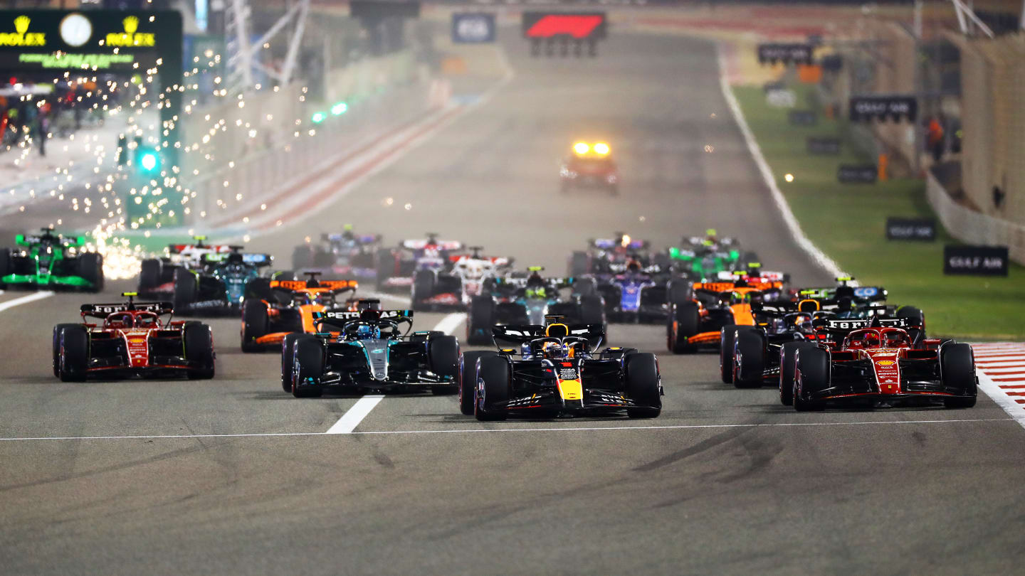 BAHRAIN, BAHRAIN - MARCH 02: Max Verstappen of the Netherlands driving the (1) Oracle Red Bull