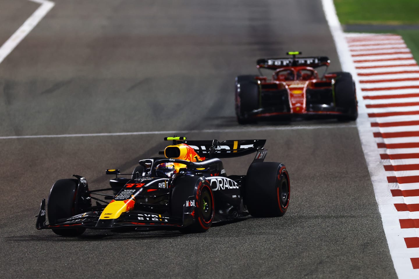 BAHRAIN, BAHRAIN - MARCH 02: Sergio Perez of Mexico driving the (11) Oracle Red Bull Racing RB20