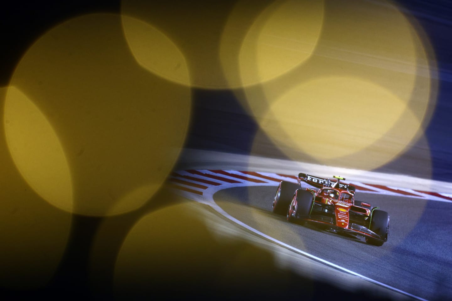 BAHRAIN, BAHRAIN - FEBRUARY 29: Carlos Sainz of Spain driving (55) the Ferrari SF-24 on track