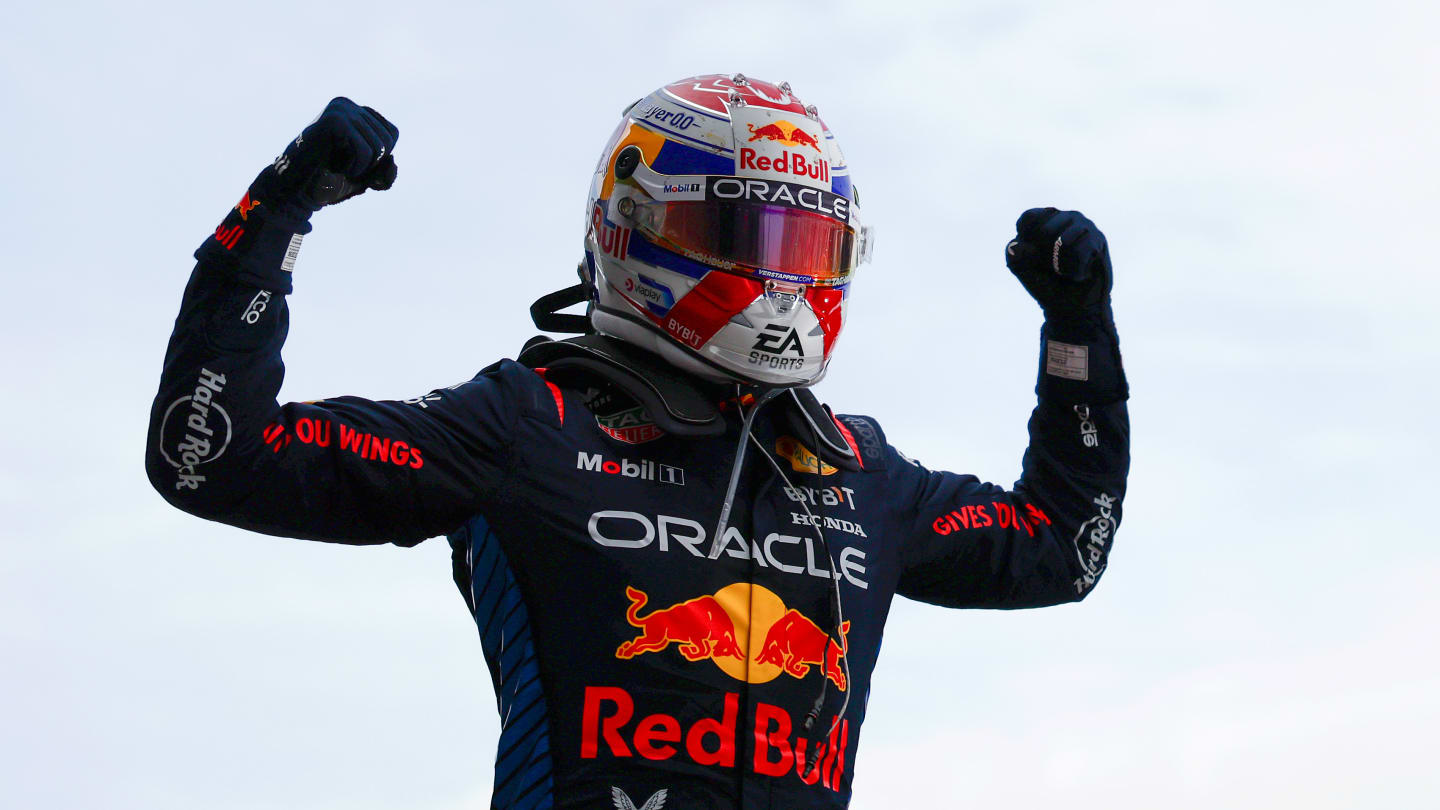 SUZUKA, JAPAN - APRIL 07: Race winner Max Verstappen of the Netherlands and Oracle Red Bull Racing