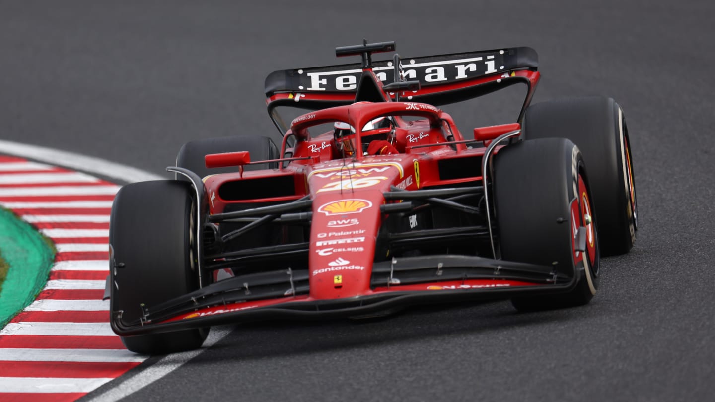 SUZUKA, JAPAN - APRIL 07: Charles Leclerc of Monaco driving the (16) Ferrari SF-24 on track during