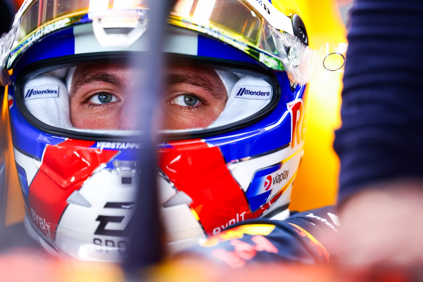 SUZUKA, JAPAN - APRIL 05: Max Verstappen of the Netherlands and Oracle Red Bull Racing prepares to drive in the garage during practice ahead of the F1 Grand Prix of Japan at Suzuka International Racing Course on April 05, 2024 in Suzuka, Japan. (Photo by Mark Thompson/Getty Images)