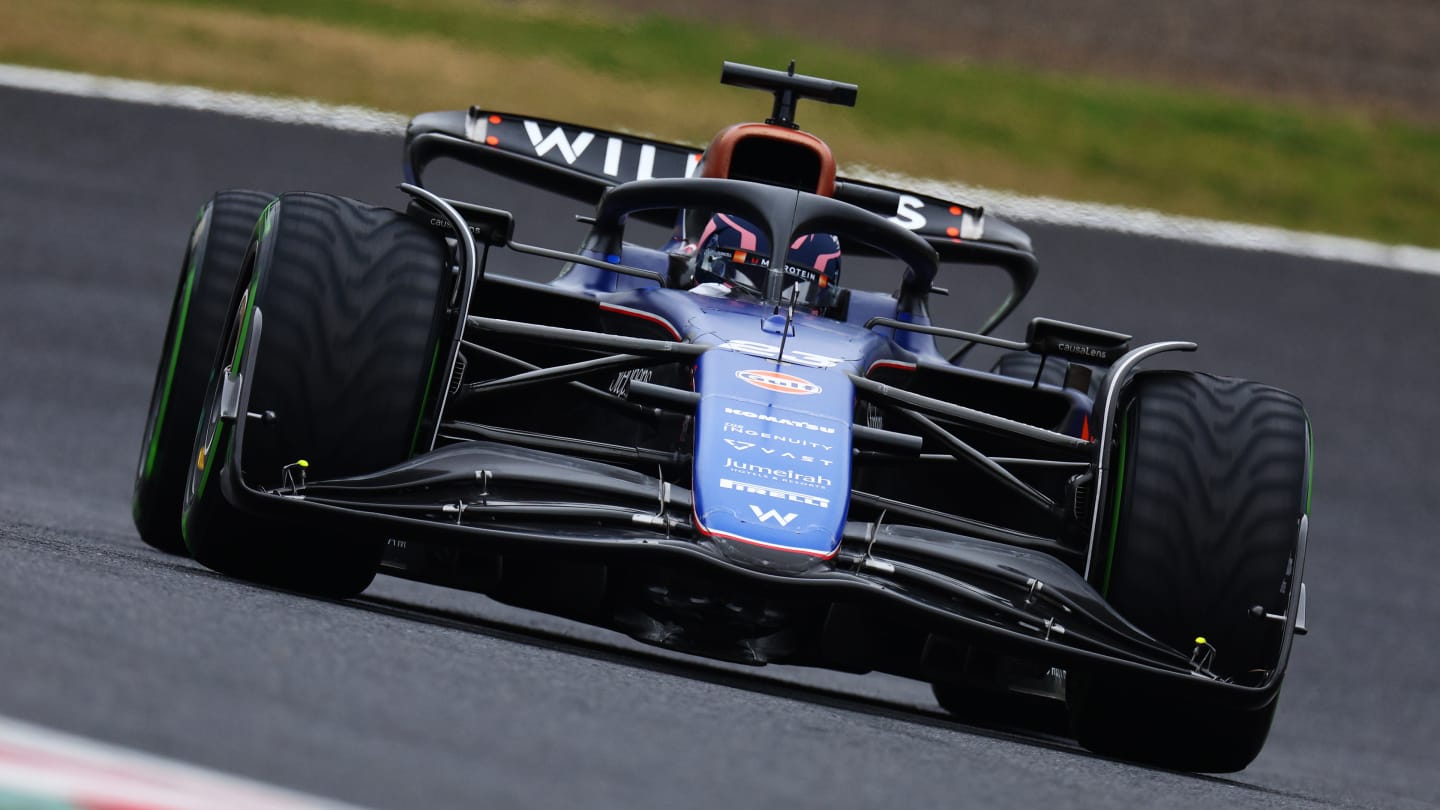 SUZUKA, JAPAN - APRIL 05: Alexander Albon of Thailand driving the (23) Williams FW46 Mercedes it