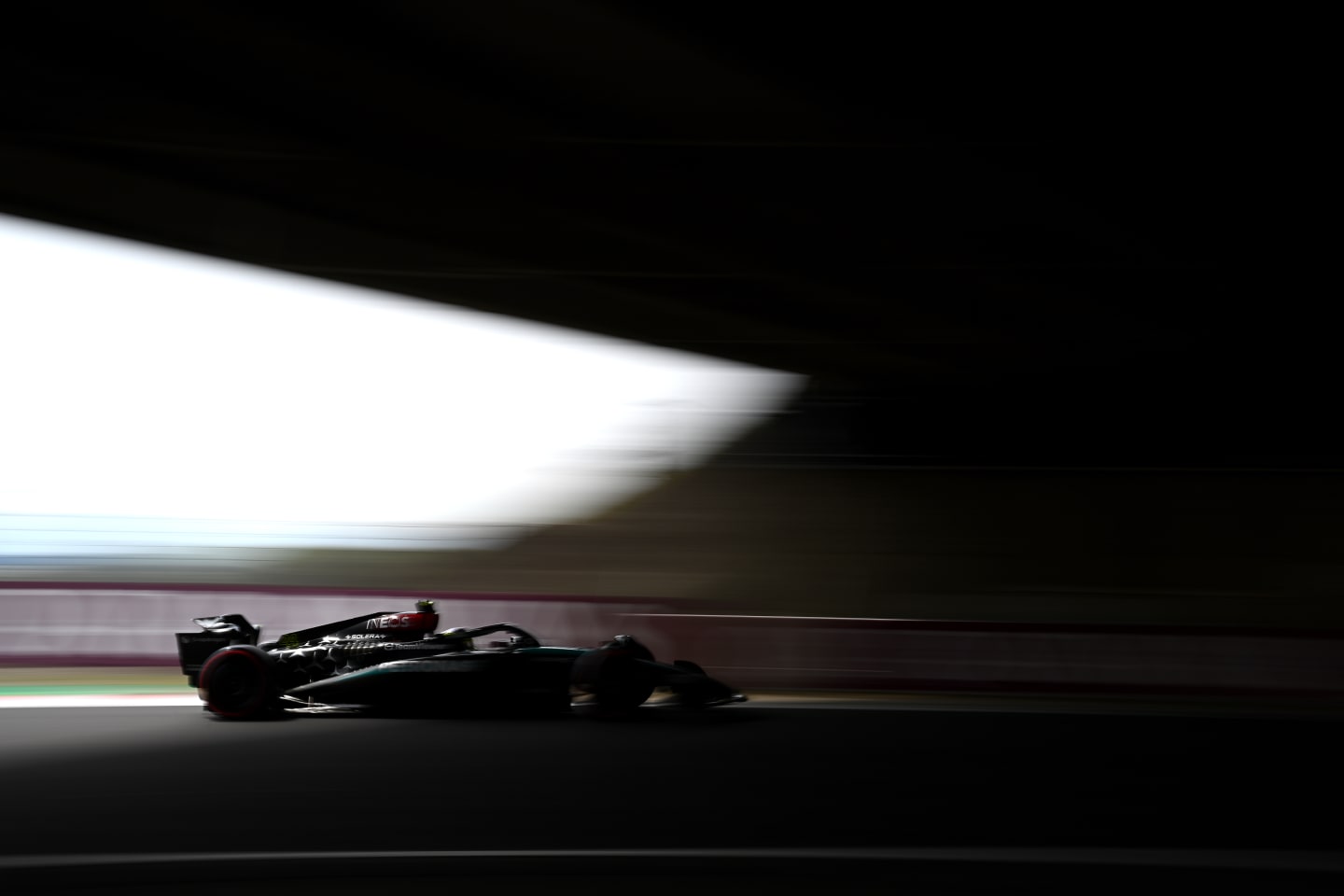 SUZUKA, JAPAN - APRIL 06: Lewis Hamilton of Great Britain driving the (44) Mercedes AMG Petronas F1 Team W15 on track during final practice ahead of the F1 Grand Prix of Japan at Suzuka International Racing Course on April 06, 2024 in Suzuka, Japan. (Photo by Clive Mason/Getty Images)