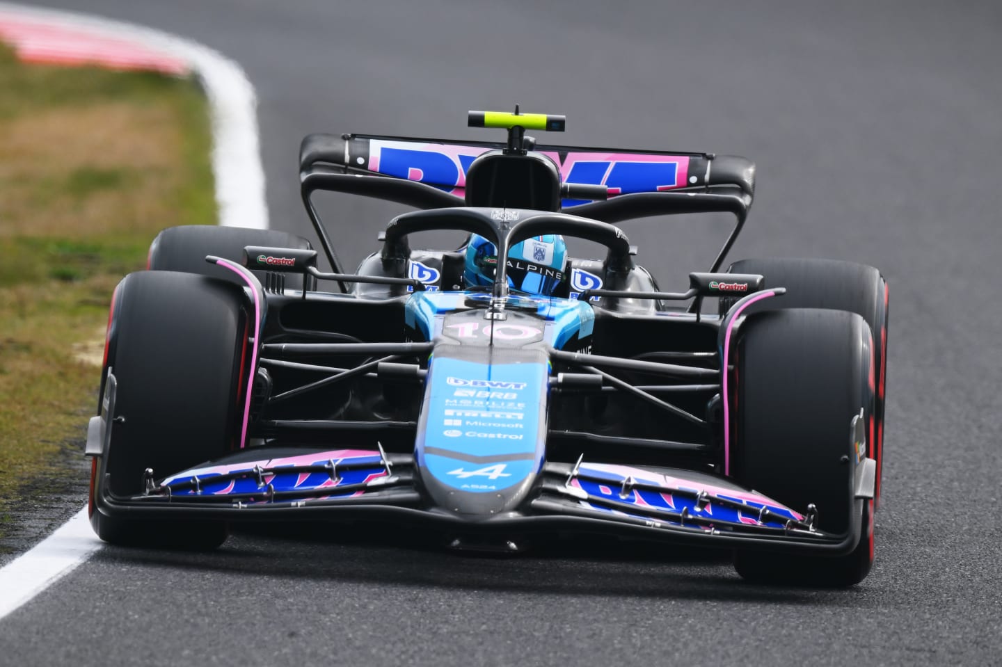 SUZUKA, JAPAN - APRIL 06: Pierre Gasly of France driving the (10) Alpine F1 A524 Renault on track during qualifying ahead of the F1 Grand Prix of Japan at Suzuka International Racing Course on April 06, 2024 in Suzuka, Japan. (Photo by Clive Mason/Getty Images)