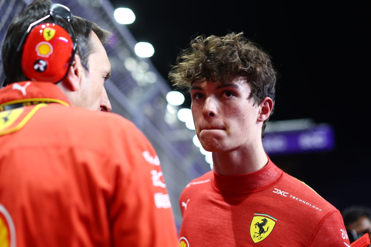 JEDDAH, SAUDI ARABIA - MARCH 09: Oliver Bearman of Great Britain and Ferrari prepares to drive on