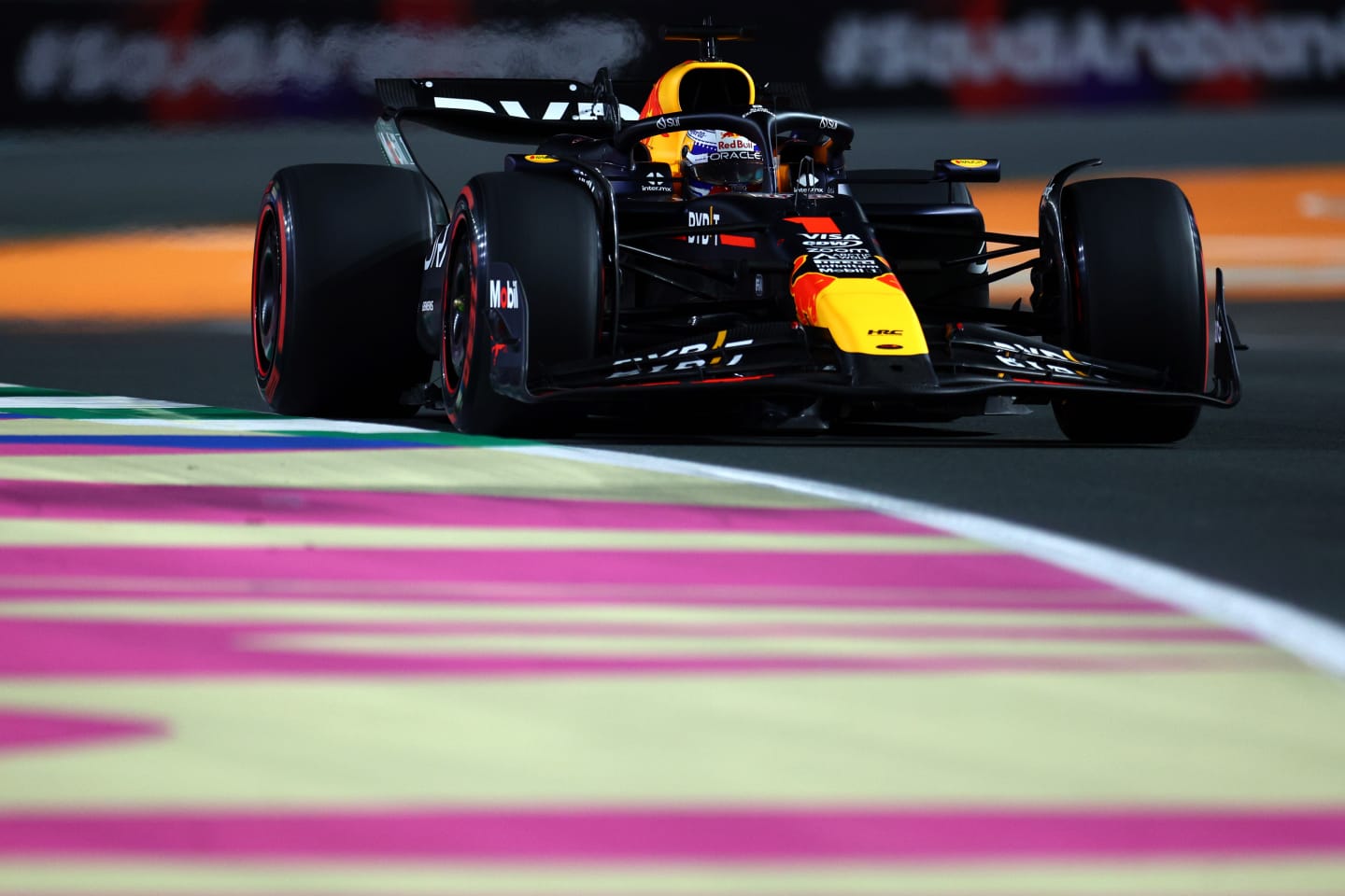 JEDDAH, SAUDI ARABIA - MARCH 07: Max Verstappen of the Netherlands driving the (1) Oracle Red Bull