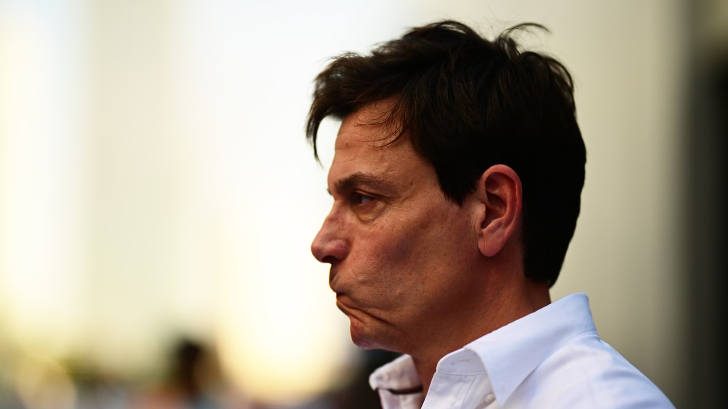 JEDDAH, SAUDI ARABIA - MARCH 07: Mercedes GP Executive Director Toto Wolff looks on in the Paddock