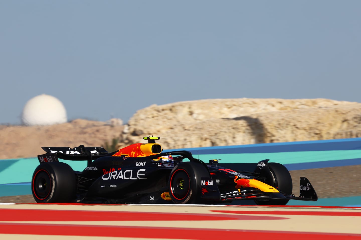 BAHRAIN, BAHRAIN - FEBRUARY 22: Sergio Perez of Mexico driving the (11) Oracle Red Bull Racing RB20
