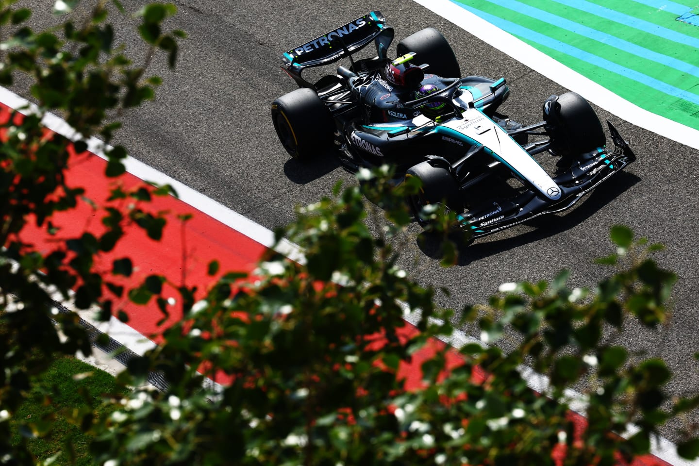 BAHRAIN, BAHRAIN - FEBRUARY 23: Lewis Hamilton of Great Britain driving the (44) Mercedes AMG