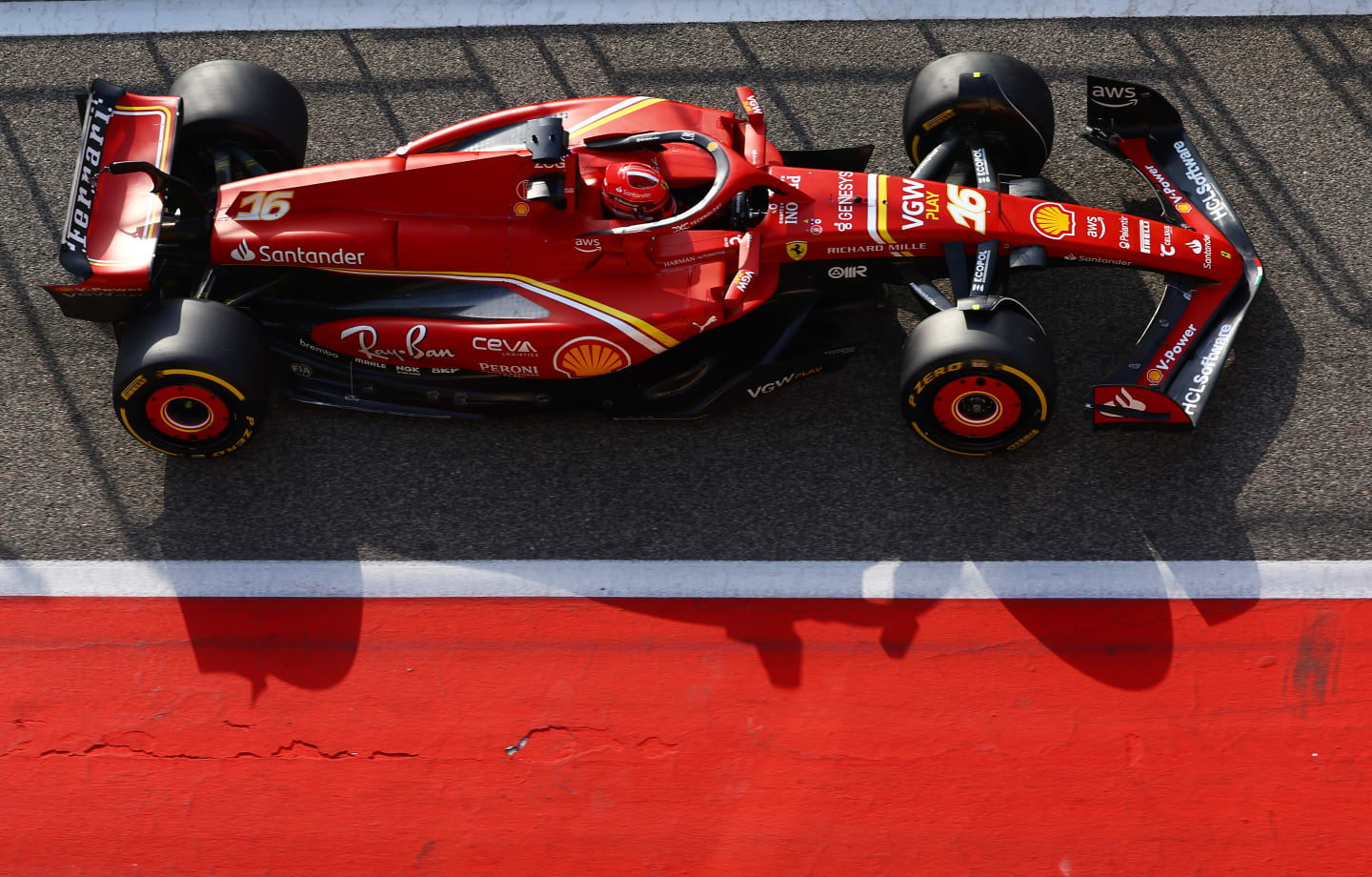 BAHRAIN, BAHRAIN - FEBRUARY 23: Charles Leclerc of Monaco driving the (16) Ferrari SF-24 on track